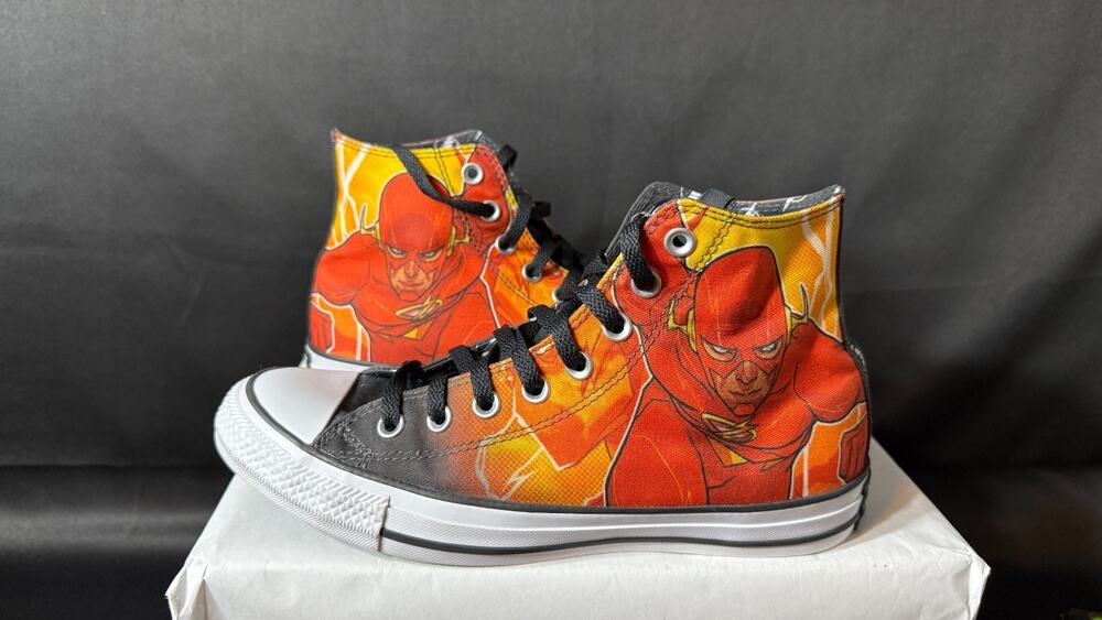 Converse x DC Comics The Flash Chuck Taylor High Top Superhero Graphic Print